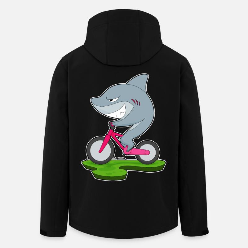 Vélo Shark - Veste softshell homme en polyester recyclé Stanley/Stella - noir
