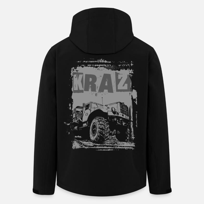 KRAZ LKW - Recycelte Männer Softshell-Jacke von Stanley/Stella - Schwarz