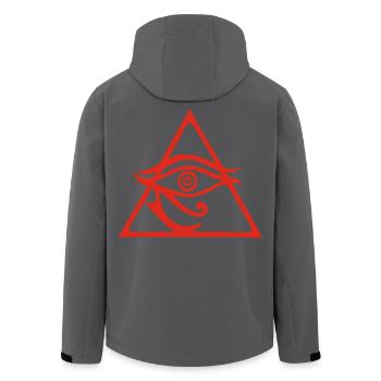Die rote Pyramide des Gottes Horus - Recycelte Männer Softshell-Jacke von Stanley/Stella - Schwarz - Hinten - AI Model Male 185 light (185cm)