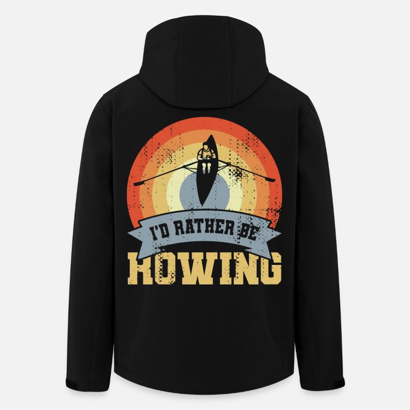 I'd Rather Be Rowing - Men’s Recycled Softshell Jacket by Stanley/Stella - black