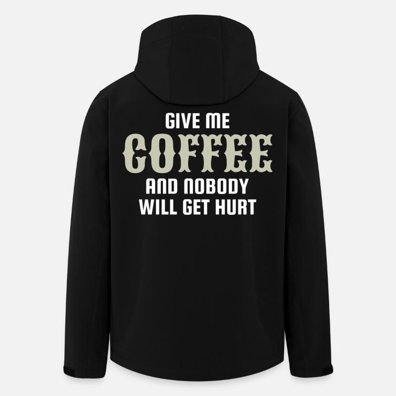 coffee cafe espresso cappuccino - Men’s Recycled Softshell Jacket by Stanley/Stella - black