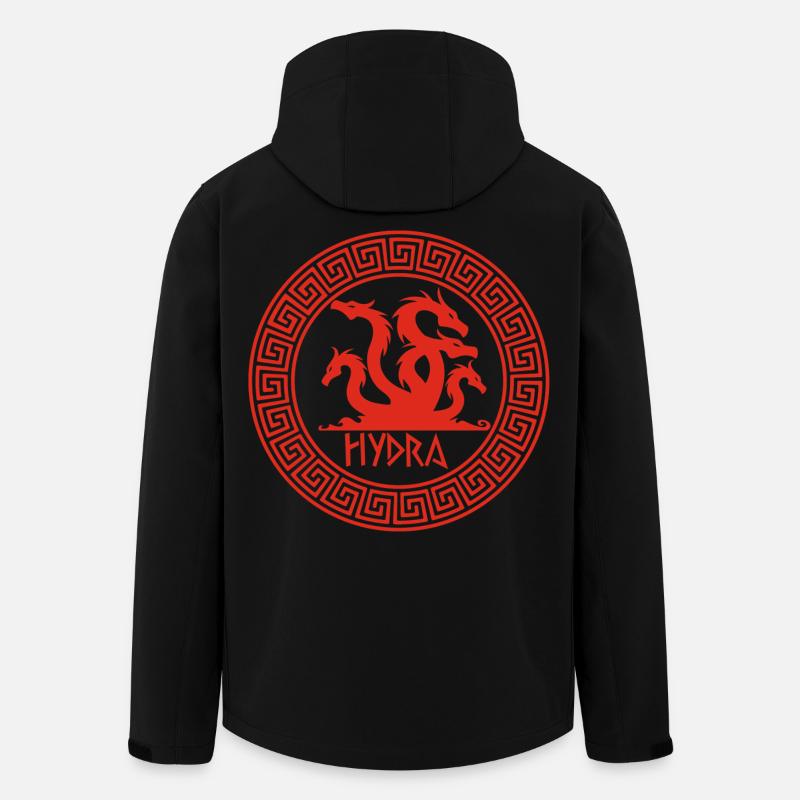 Rotes Hydra-Symbol - Recycelte Männer Softshell-Jacke von Stanley/Stella - Schwarz
