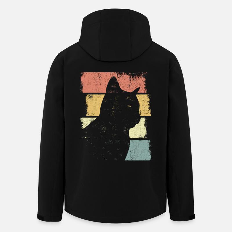 Katze Skizze - Recycelte Männer Softshell-Jacke von Stanley/Stella - Schwarz