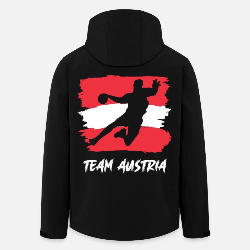 Handballteam Österreich - Recycelte Männer Softshell-Jacke von Stanley/Stella - Schwarz