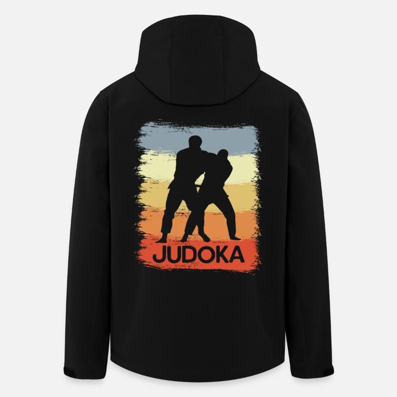 Judoka Skizze - Recycelte Männer Softshell-Jacke von Stanley/Stella - Schwarz