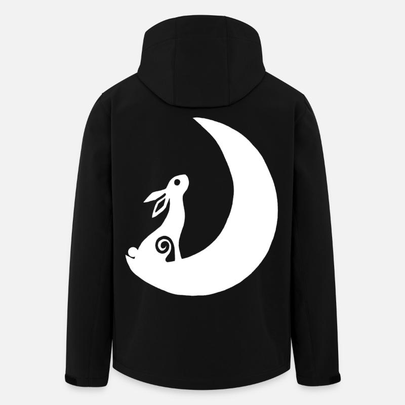 Ein Hase auf dem Mond - Recycelte Männer Softshell-Jacke von Stanley/Stella - Schwarz