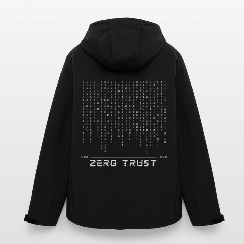 Zero Trust Binary Code Men’s Recycled Softshell Jacket by Stanley/Stella