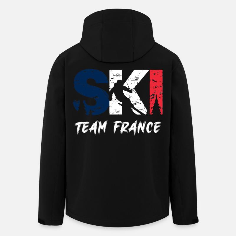 Ski Team Frankreich Emblem - Recycelte Männer Softshell-Jacke von Stanley/Stella - Schwarz