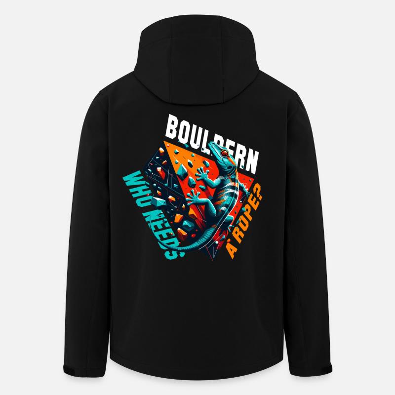Bouldern Gecko Seil? Geschenk - Recycelte Männer Softshell-Jacke von Stanley/Stella - Schwarz