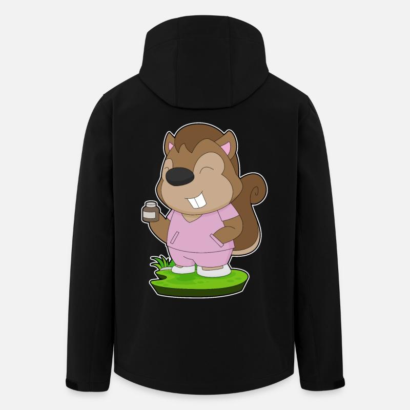 Squirrel Nurse Medicine - Men’s Recycled Softshell Jacket by Stanley/Stella - black