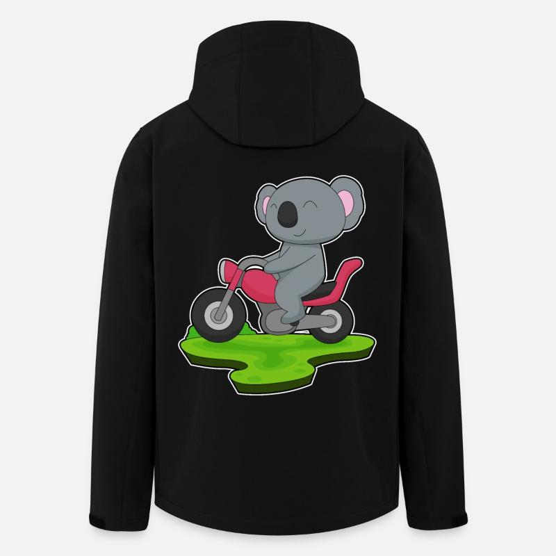 Koala Motorrad - Recycelte Männer Softshell-Jacke von Stanley/Stella - Schwarz