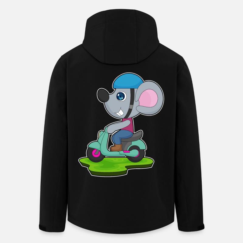 Maus Motorrad - Recycelte Männer Softshell-Jacke von Stanley/Stella - Schwarz