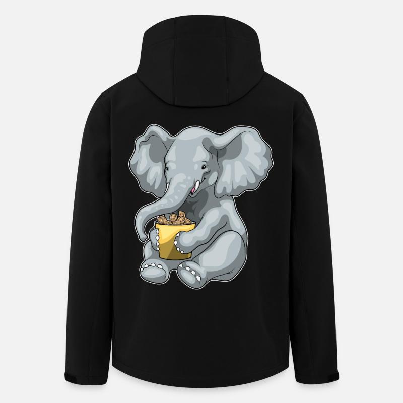 Elephant Peanuts - Men’s Recycled Softshell Jacket by Stanley/Stella - black