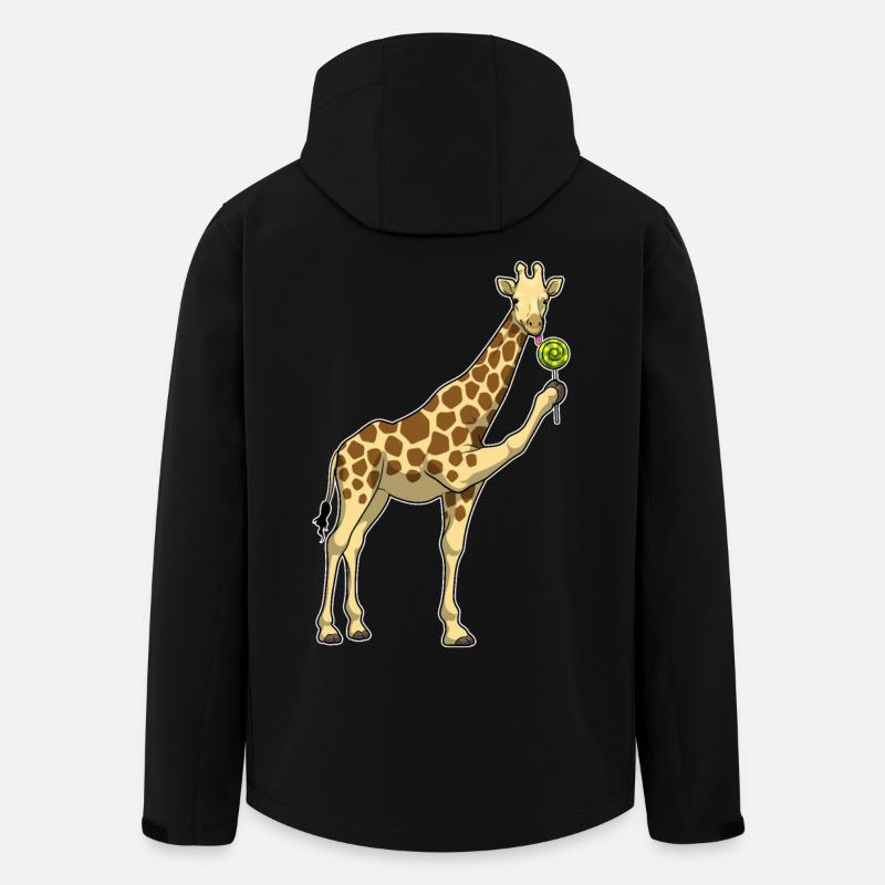 Sucette girafe - Veste softshell homme en polyester recyclé Stanley/Stella - noir