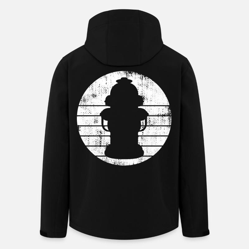 Fire Hydrant Drawing - Men’s Recycled Softshell Jacket by Stanley/Stella - black