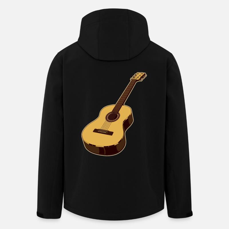 Gitarre - Recycelte Männer Softshell-Jacke von Stanley/Stella - Schwarz