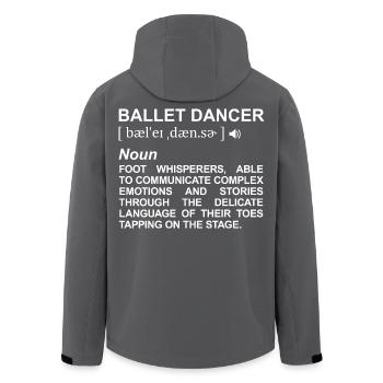 Ballet Dancer Definition - Men’s Recycled Softshell Jacket by Stanley/Stella - anthracite - Back - AI Model Male 185 light (185cm)