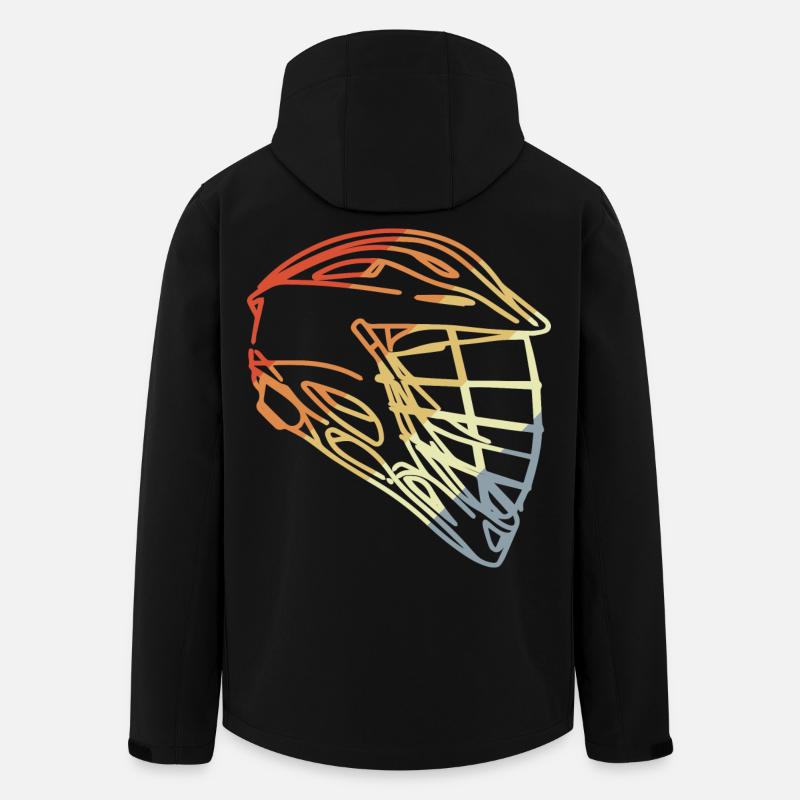 Lacrosse Helmet Retro Style - Men’s Recycled Softshell Jacket by Stanley/Stella - black