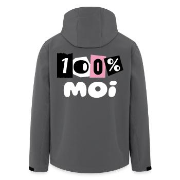 100% MOI - Veste softshell homme en polyester recyclé Stanley/Stella - noir - Dos - AI Model Male 185 light (185cm)