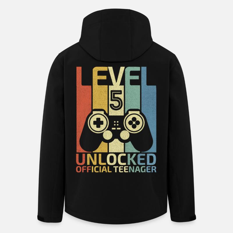 Niveau 5 Débloqué officiel adolescent - Veste softshell homme en polyester recyclé Stanley/Stella - noir
