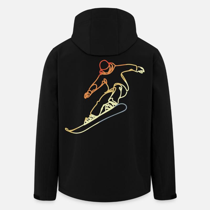 Snowboarder Skizze - Recycelte Männer Softshell-Jacke von Stanley/Stella - Schwarz