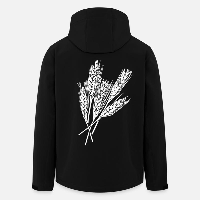 5 épis de blé - Veste softshell homme en polyester recyclé Stanley/Stella - noir