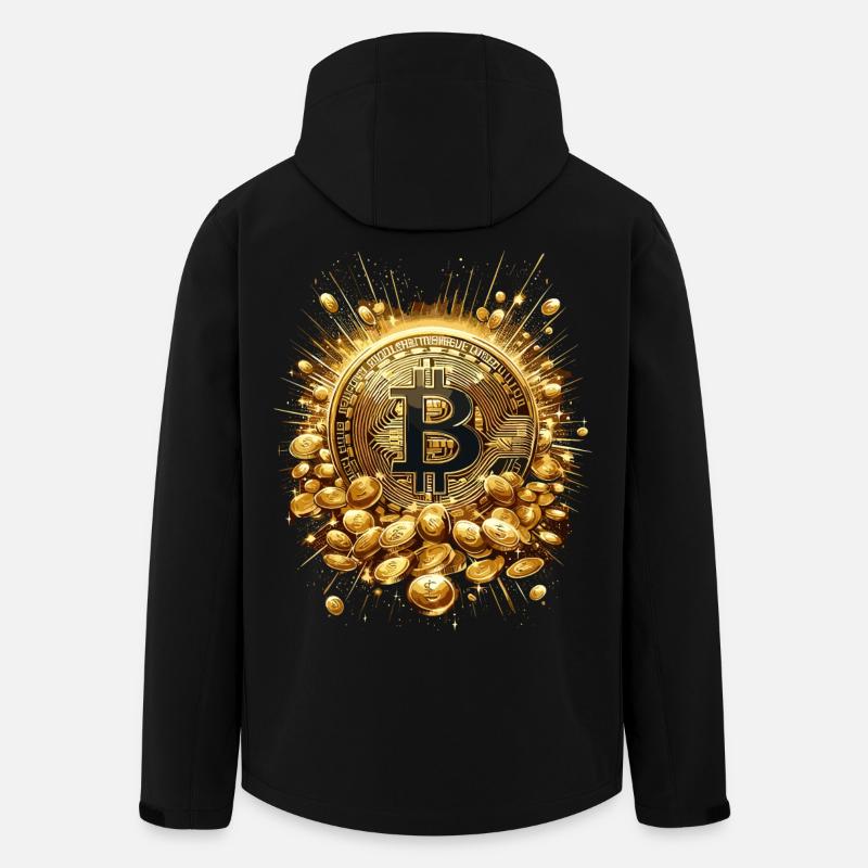 Explosion de Bitcoin Crypto Enthousiastes - Veste softshell homme en polyester recyclé Stanley/Stella - noir