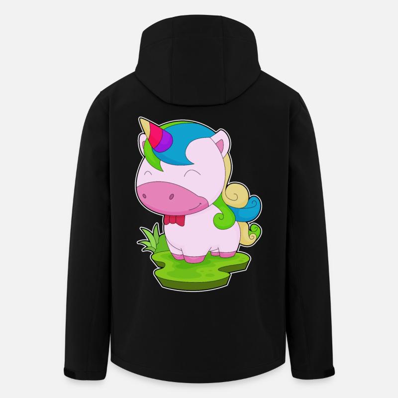 Einhorn Fliege - Recycelte Männer Softshell-Jacke von Stanley/Stella - Schwarz