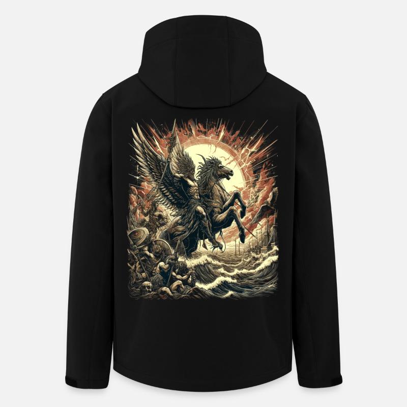 Mythe du Cavalier Divin - Veste softshell homme en polyester recyclé Stanley/Stella - noir