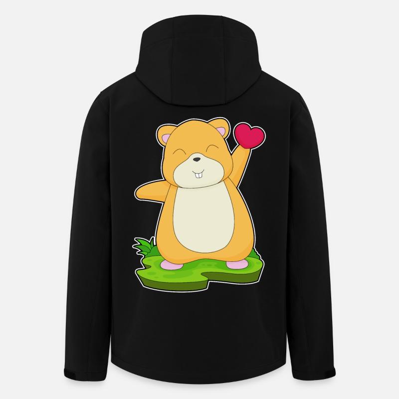 Cœur de hamster - Veste softshell homme en polyester recyclé Stanley/Stella - noir