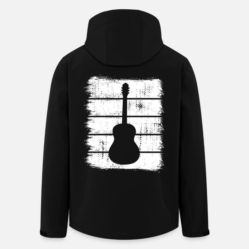 Guitar Drawing - Men’s Recycled Softshell Jacket by Stanley/Stella - black