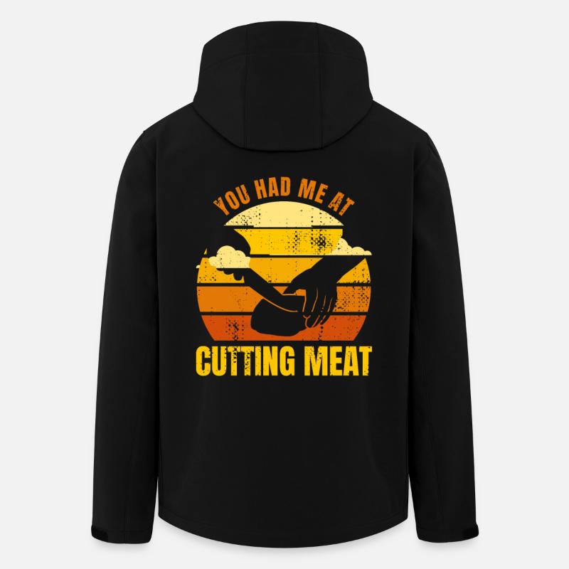 Du hattest mich bei Fleisch - Recycelte Männer Softshell-Jacke von Stanley/Stella - Schwarz