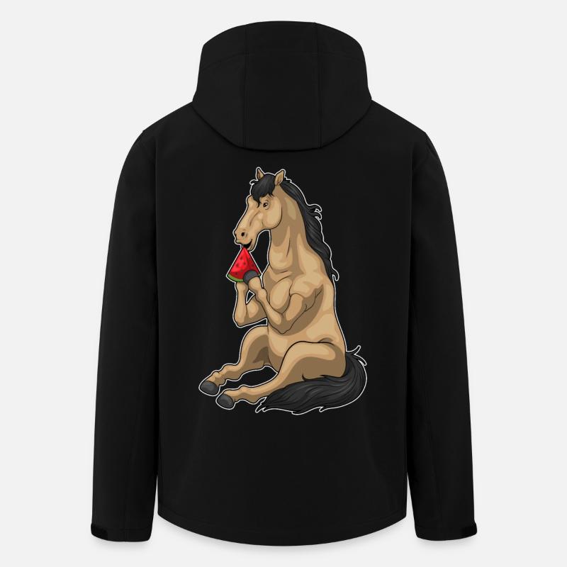 Pastèque cheval - Veste softshell homme en polyester recyclé Stanley/Stella - noir
