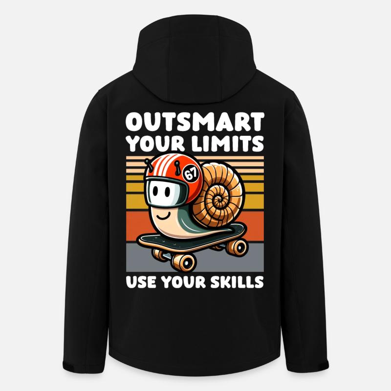 Skate-Schnecke – Skills statt Limits - Recycelte Männer Softshell-Jacke von Stanley/Stella - Schwarz