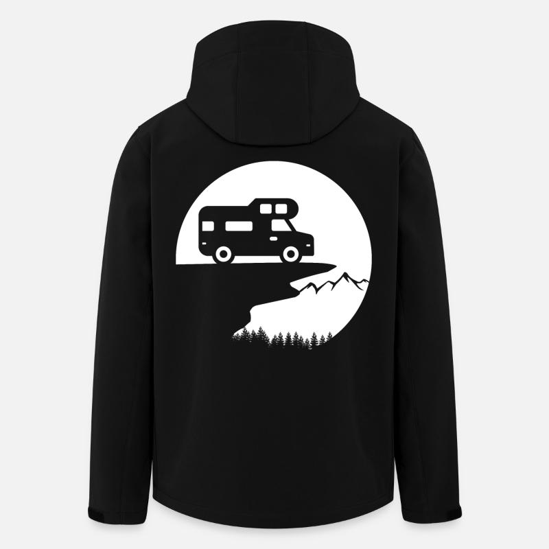 Vanlife Adventure: Stylish Camper Design - Men’s Recycled Softshell Jacket by Stanley/Stella - black