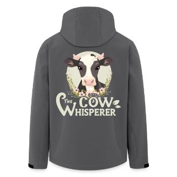Cow Whisperer - Cow Whisperer Farm Country Living - Men’s Recycled Softshell Jacket by Stanley/Stella - black - Back - AI Model Male 185 light (185cm)