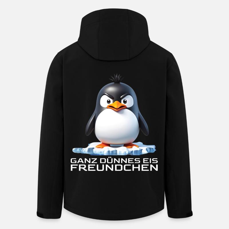 Ganz dünnes Eis Freundchen Pinguin - Recycelte Männer Softshell-Jacke von Stanley/Stella - Schwarz