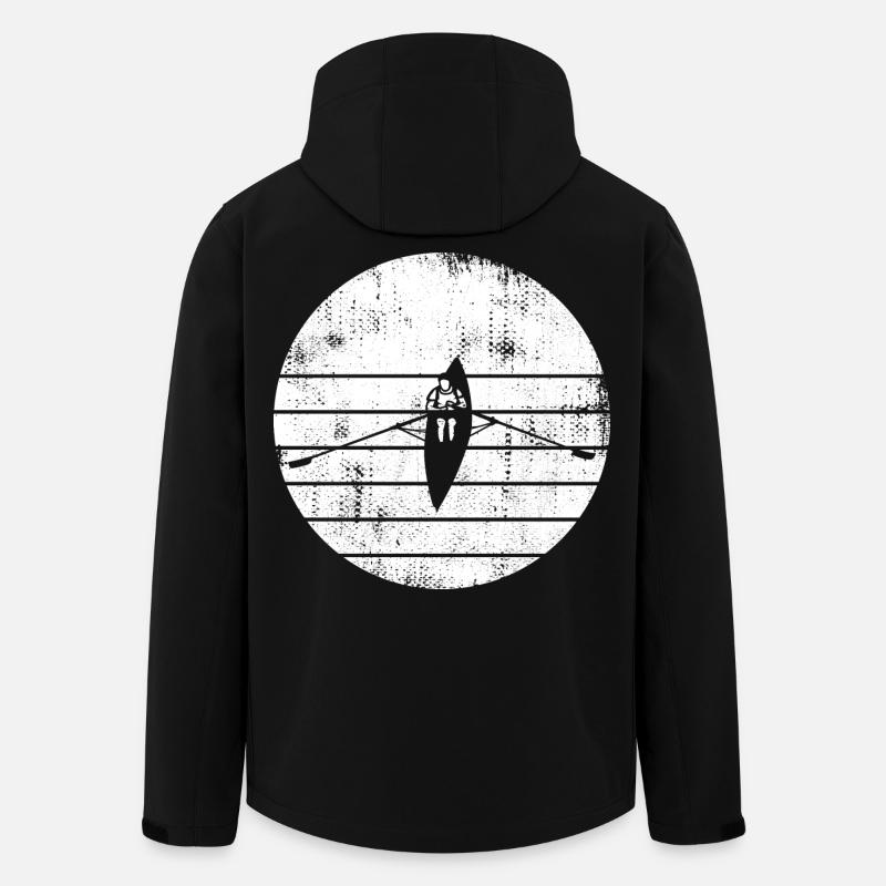 Ruderboot Zeichnung - Recycelte Männer Softshell-Jacke von Stanley/Stella - Schwarz