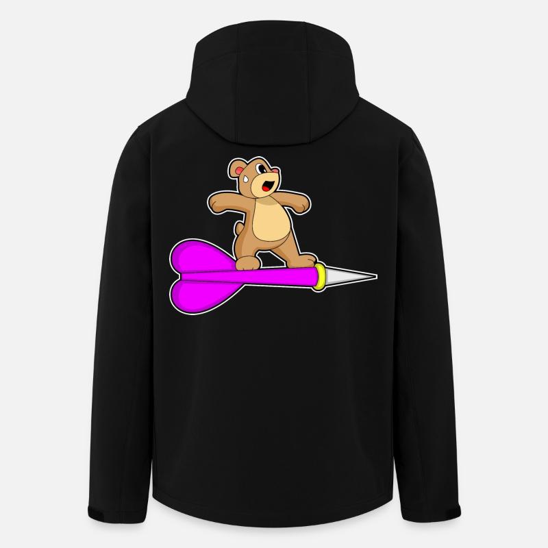 Bär Dart Dartpfeil - Recycelte Männer Softshell-Jacke von Stanley/Stella - Schwarz