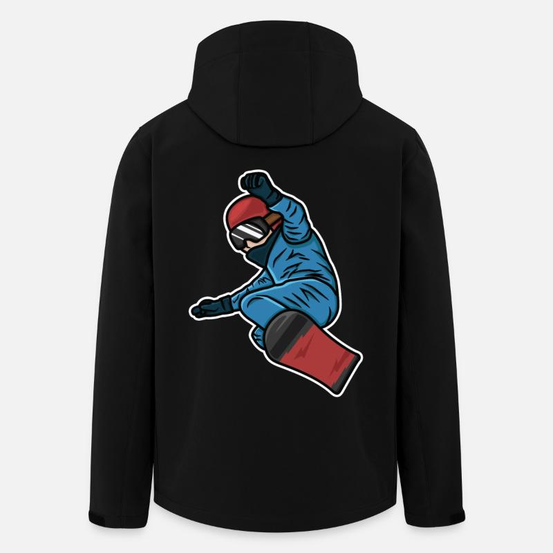 Petit snowboarder - Veste softshell homme en polyester recyclé Stanley/Stella - noir