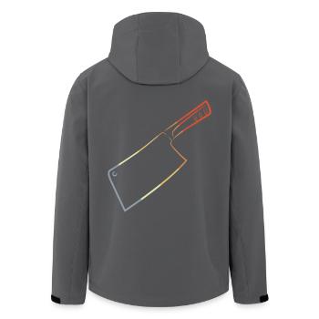 Retro Messer - Recycelte Männer Softshell-Jacke von Stanley/Stella - Schwarz - Hinten - AI Model Male 185 light (185cm)