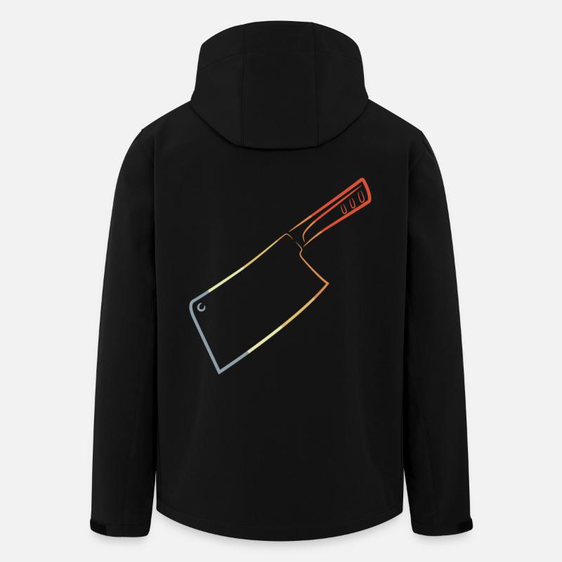 Retro Messer - Recycelte Männer Softshell-Jacke von Stanley/Stella - Schwarz