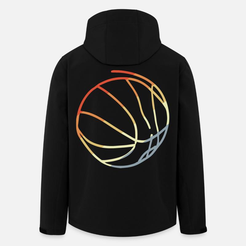Basketball Retro Stil - Recycelte Männer Softshell-Jacke von Stanley/Stella - Schwarz