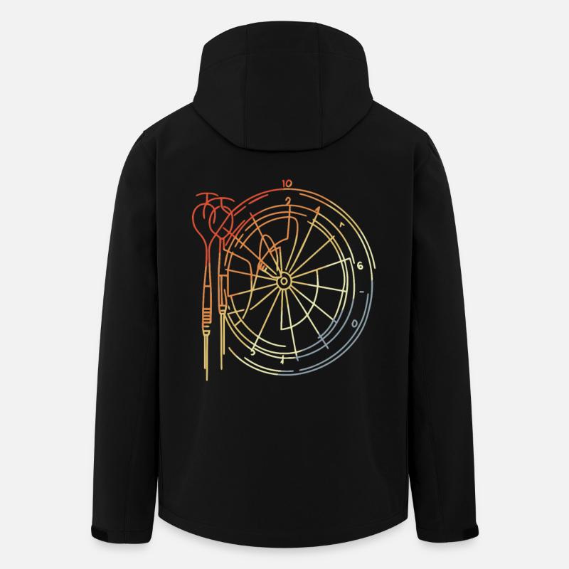 Dartscheibe Zeichnung - Recycelte Männer Softshell-Jacke von Stanley/Stella - Schwarz