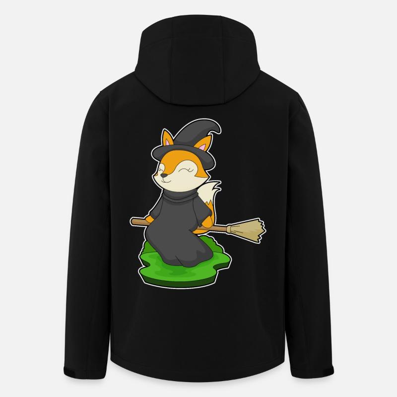Fuchs Halloween Hexe - Recycelte Männer Softshell-Jacke von Stanley/Stella - Schwarz
