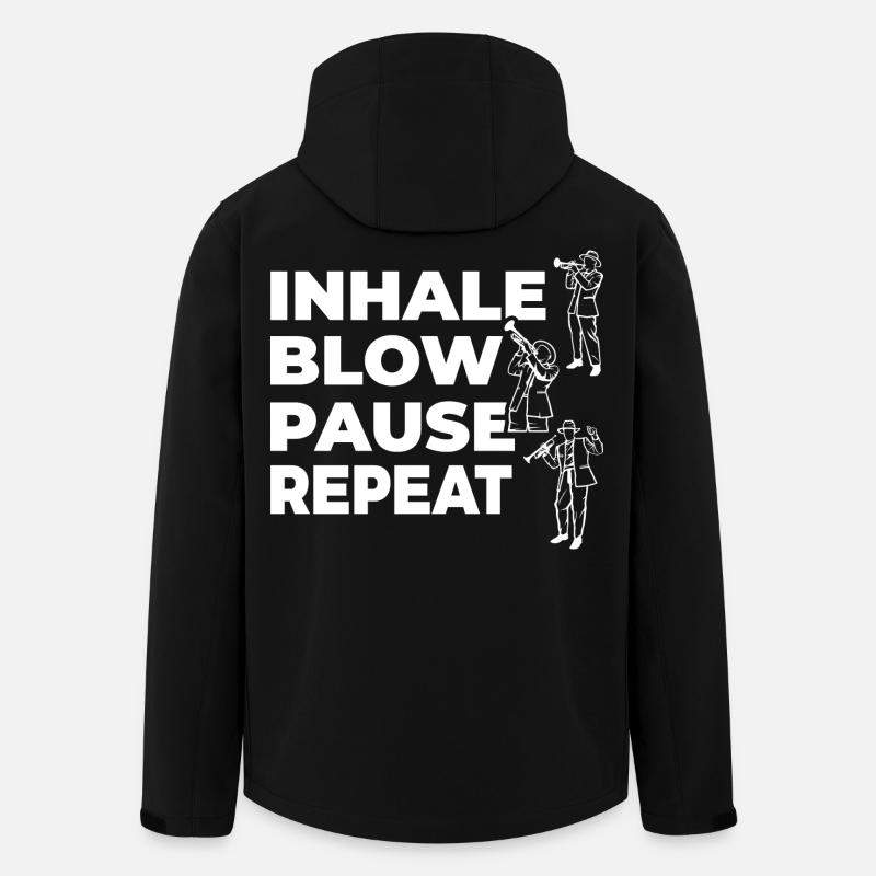 Inhale, exhale, pause, repeat - Men’s Recycled Softshell Jacket by Stanley/Stella - black