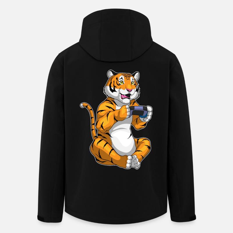 Tiger Gamer Controller - Men’s Recycled Softshell Jacket by Stanley/Stella - black