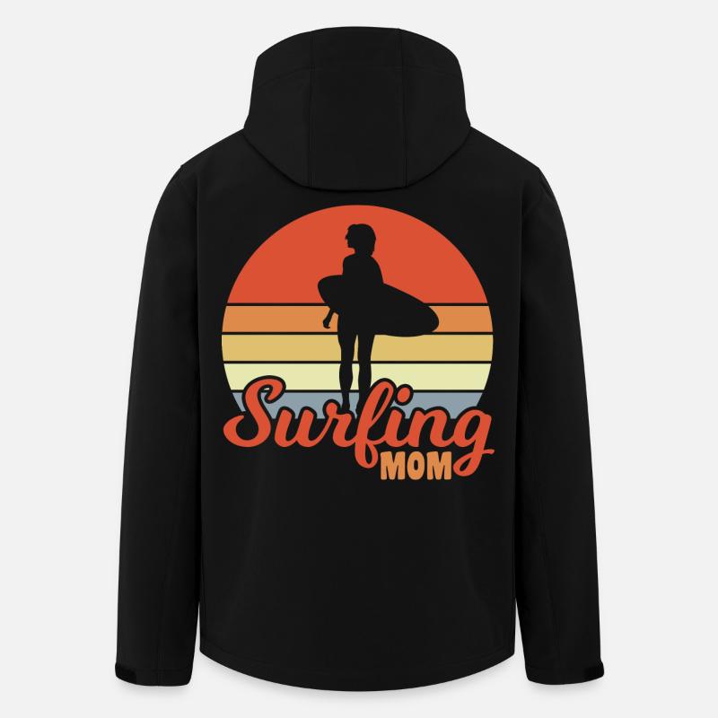 Surfing Mom - Recycelte Männer Softshell-Jacke von Stanley/Stella - Schwarz