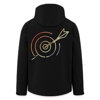 Archery Target - Men’s Recycled Softshell Jacket by Stanley/Stella - black - Back - AI Model Male 185 light (185cm)
