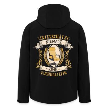 Buchhalterin Design lustiges Vintage Geschenk - Recycelte Männer Softshell-Jacke von Stanley/Stella - Schwarz - Hinten - AI Model Male 185 light (185cm)
